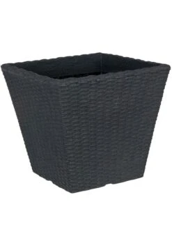Pflanzkübel Geflecht-Dekor -Gartenserien Laden flechtkuebel eckig niedrig 1280x1280