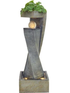 Wassersäule 'Flower Twister' Aus Polystone (Art.Nr. Gr240)