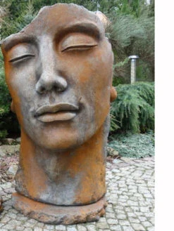 Betonbüsten-Set - Gesicht 'Frau' Und 'Mann' Mit Rosteffekt - Skulpturen - XXL-Produkt -Gartenserien Laden mann rost stimmung neu 1280x1280 1