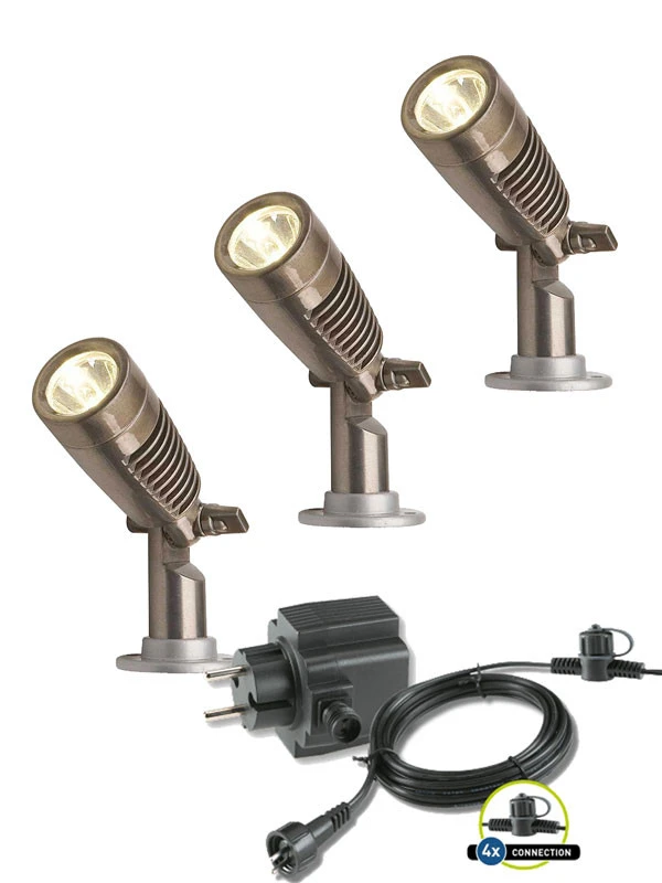 Spotstrahler Komplettset 'Minus' Von Garden-Lights (Art.Nr. 3096123) 3 Spotstrahler Komplettset 'Minus' Von Garden-Lights (Art.Nr. 3096123)